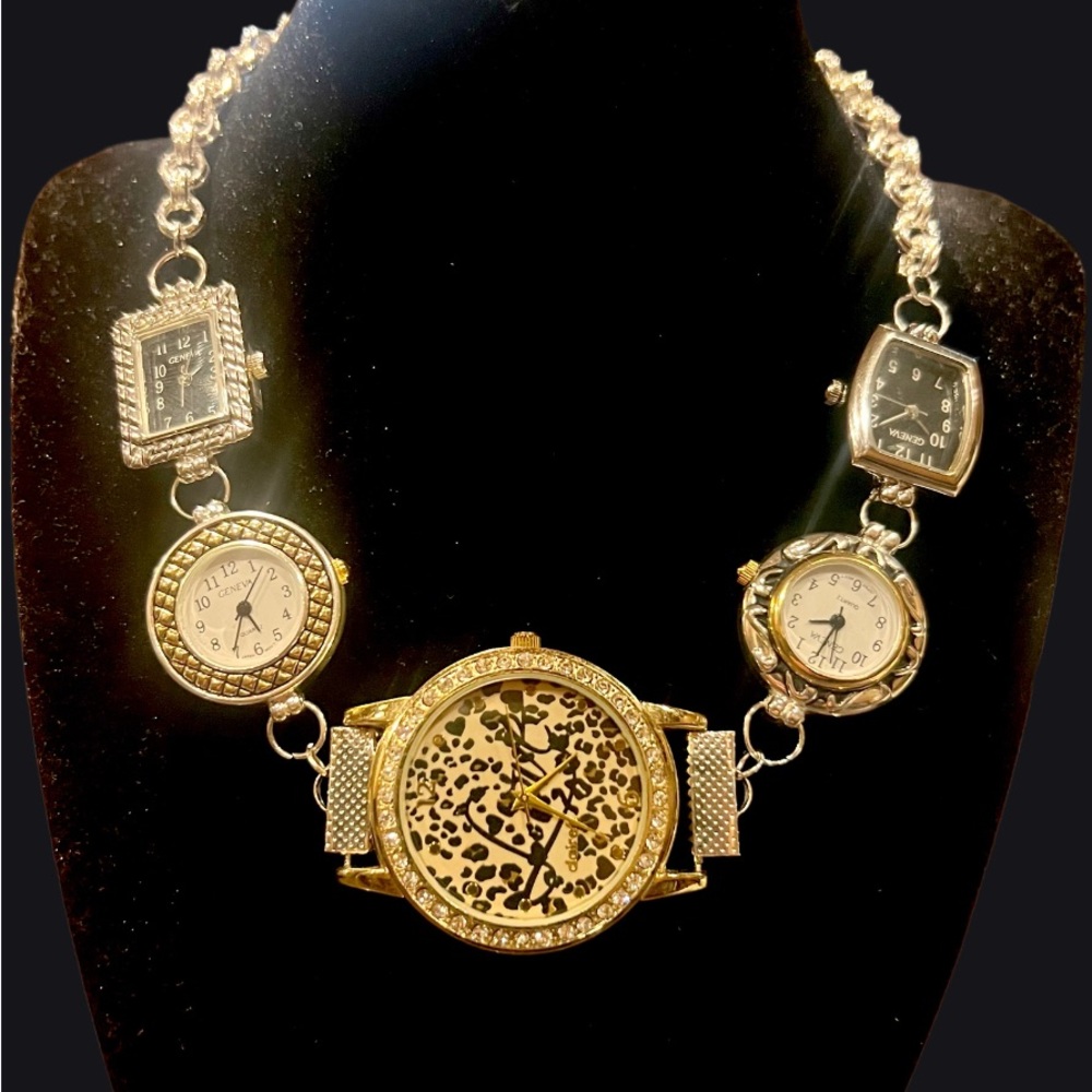 Handmade, watch, choker necklace